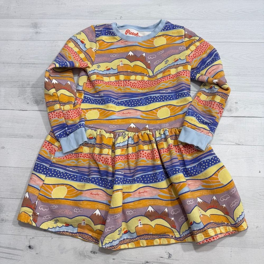 Piccolina atmosphere layers twirl dress fleece lined size 7